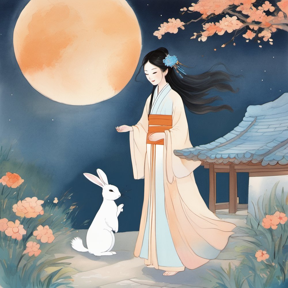 Chang'e, the Moon Goddess — Bilingual Chinese-English Picture Book