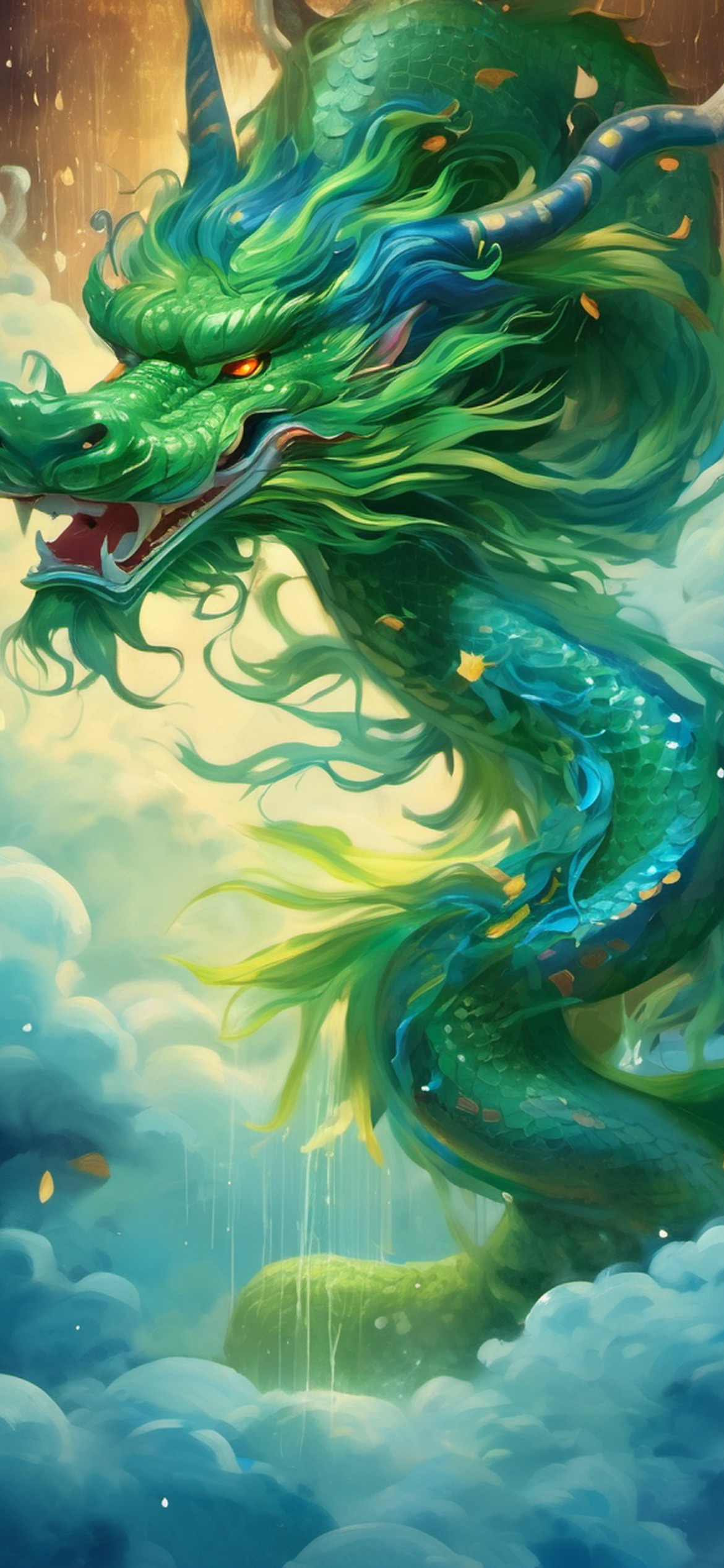Azure Dragon God Wallpaper