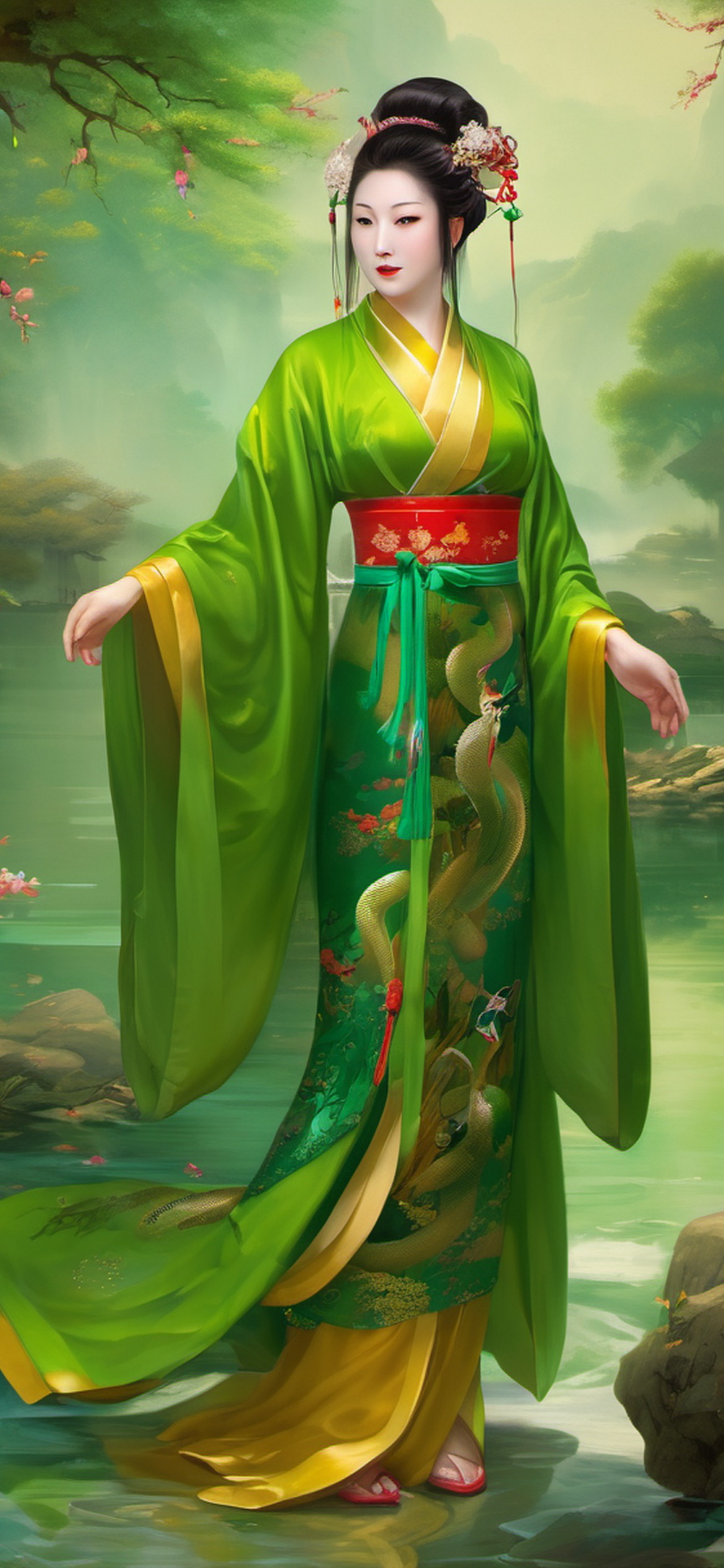 Green Snake Xiaoqing Wallpaper