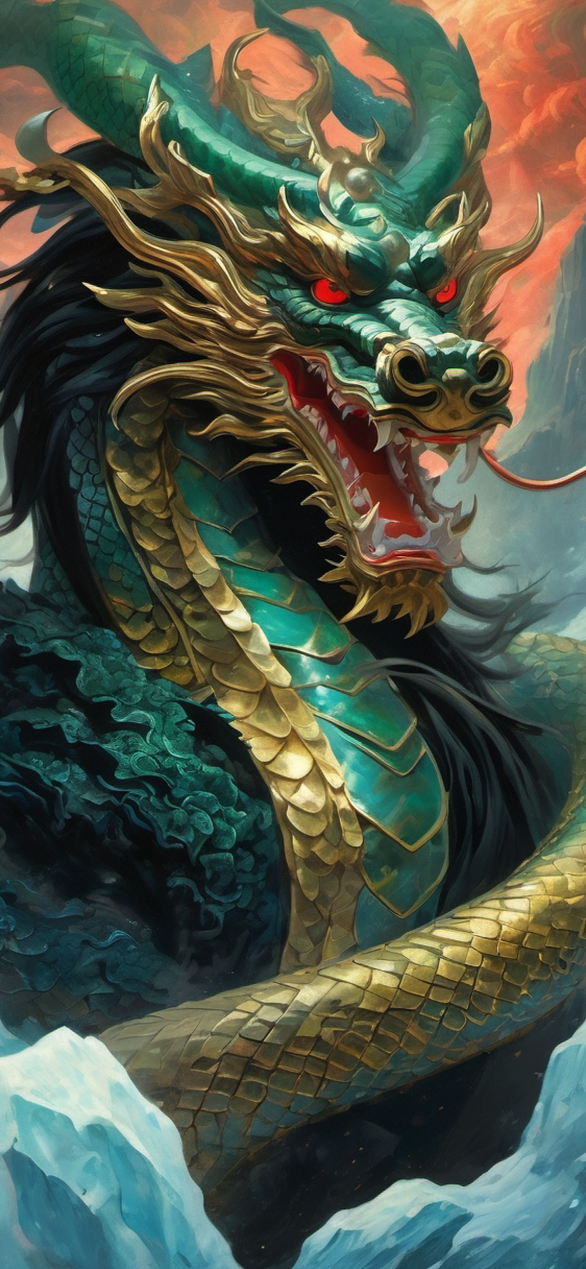 North Sea Dragon King Ao Shun Wallpaper