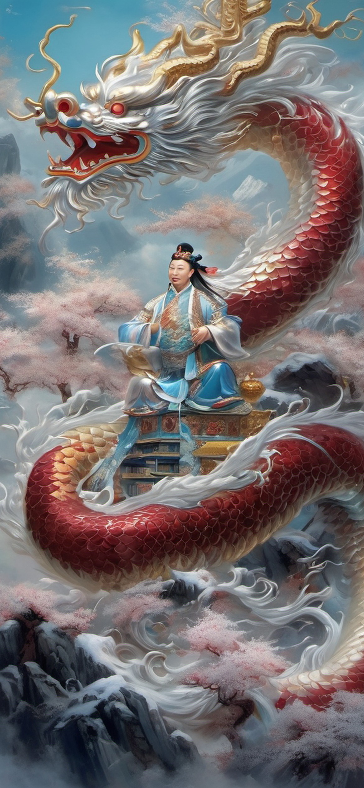 West Sea Dragon King Ao Run Wallpaper